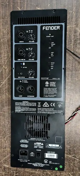 F-12bt Fender Fortis Power Amp Section Not Working For Parts Or Repair
