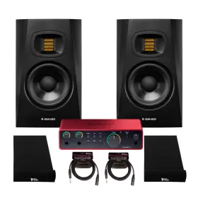 2i2-4gk2 Focusrite Adam Audio T5v Active Nearfield Monitors With Interface Cables Bundle