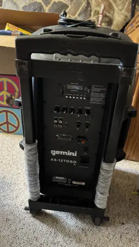 As-08togo Gemini Portable Powered Bluetooth Speaker 500w - Black