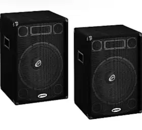 Gsm-1500 Gemini Set Of 2 4 Driver Loudspeaker System Untested