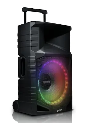 Gxp-t1500 Gemini 1500w Portable Pa Speaker Bluetooth Led Usb Mic/guitar Inputs