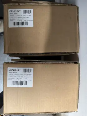 8000-436b Genelec 2x Sold As A Pair Short Ceiling Mount - 250mm. Black Finish