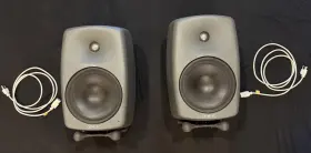 8050a Genelec Bi-amplified Pro Monitoring Speaker Pair With Power Cords
