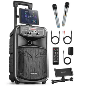 Gtsk12-2 Geyguy Dsp Portable Bluetooth Pa System Speaker With 2 Wireless Mics 12 Inch R
