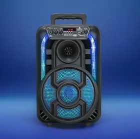 Mpd823 Glow-8 Max Power Portable Bluetooth Speaker Pa System With Led Lights And Microphone