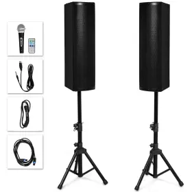 23879ep-gl Goflame All-in-one Bluetooth Loud Speaker Set Of 2 2000w Active 3-way 6.5ftft Pa Syste