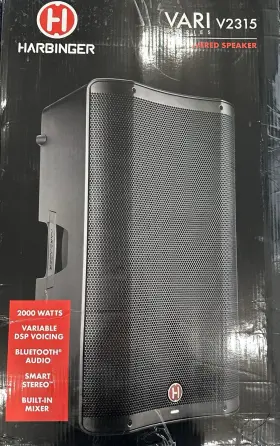 Harbinger 656238049542 Vari V2315 Powered Speaker With Bluetooth - Black Tested And Working