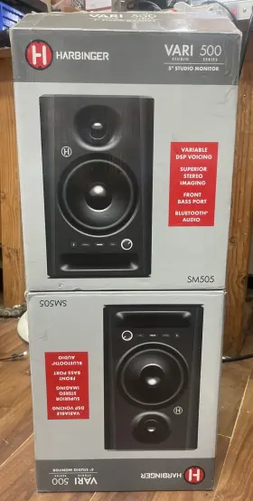 3-voice Harbinger 656238060240 Vari Sm505 5 Inch Studio Monitor With Dsp And Bluetooth- Set Of 2