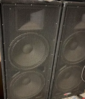 Hx152 Harbinger Pair Dual 15 Inch 2 Way Cabinet Pa Speakers