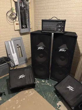 Lp9800 Harbinger Pa System Lvl With Peavy Speakers And Monitors Tested Works
