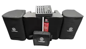 M200-bt Harbinger M200bt Portable Pa With Bluetooth And Custom Carry Bags 10 Inch Mains