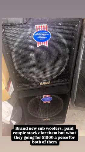 Mls900a222814797 Harbinger Yahama Subwoofers Dj Equipment Audio Sound Connect To Speakers 2-way