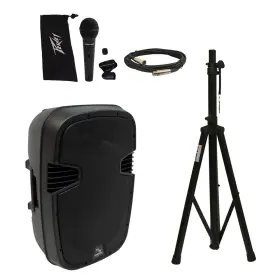 Ha-l15ba Harmony Master 709100400634 Pro Dj Bluetooth 15 Inch 1200w Powered Pa Speaker Stand Peavey Mic