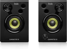 4780885 Hercules Dj Djmonitor 32 2 X 15 Watts Rms Active Monitoring Speakers Black