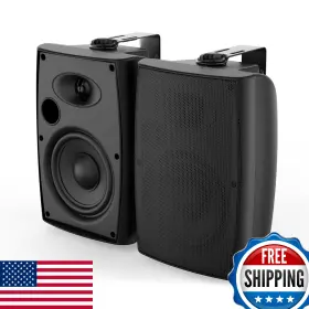 B0ct2dx3pd Herdio 400w 6.5 Inch Passive Outdoor Speakers Wired Waterproof 2-way Wall Mount