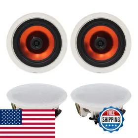 B0fszg2nzn Herdio 4 Inch 480 Watts High Power Ceiling Speakers - Flush Mount Crisp Sound