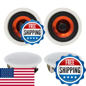 B0fszjv29v Herdio 8 Inch 800 Watts High Power Ceiling Speakers - Flush Mount Crisp Sound