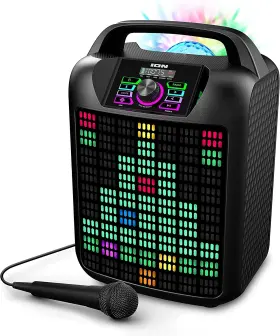 Ion 611419979278 Party Rocker Max 2 Portable Bluetooth Speaker With Karaoke Microphone