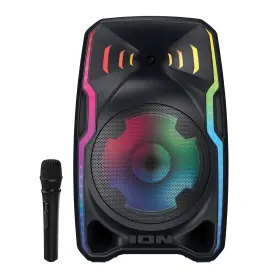 Ion 705353982286 Audio Total Pa Apex Speaker Wireless Mic Lights Stand Battery Powered