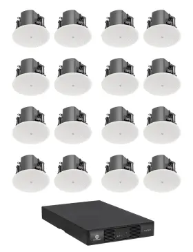 Ctd-2125 Jbl 412c/t 16 Control 3 Inch Commercial 70v Ceiling Speakers Crown Amp 4 Restaurant