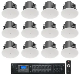 Rcs350-6 Jbl 412c/t 12 Control 3 Inch Commercial 70v Ceiling Speakers For Restaurant/bar Amp