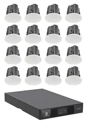 Ctd-4125 Jbl 416c/t 16 Control 6.5 Inch Commercial 70v Ceiling Speakers Crown Amplifier