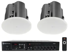 Rcs80-1 Jbl 416c/t 2 Control 6.5 Inch Commercial 70v Ceiling Speakers Amp 4 Restaurant/bar