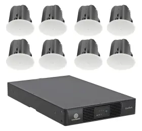 Ctd-4125 Jbl 418c/t 8 Control Inch Commercial 70v Ceiling Speakers 4-ch. Crown Amplifier