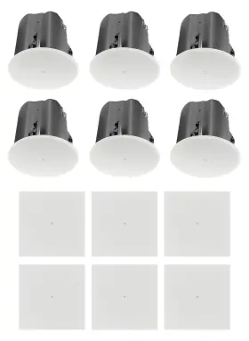 Mtc-418sg Jbl 418c/t 6 Control 8 Inch Commercial 70v In-ceiling Speakers White Square Grilles
