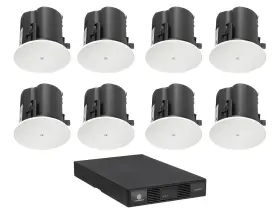 Ctd-2125 Jbl 424c/t 8 Control 4 Inch Commercial 70v Ceiling Speakers Crown Amp Restaurant