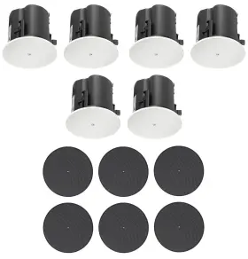 Mtc-424bg Jbl 424c/t 6 Control 4 Inch Commercial 70v/16-ohm Ceiling Speakers Black Grilles