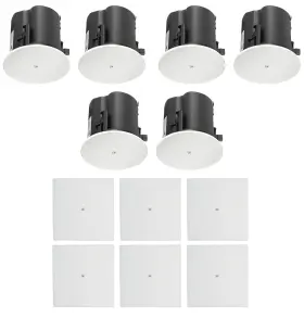 Mtc-424sg Jbl 424c/t 6 Control 4 Inch Commercial 70v/16-ohm Ceiling Speakers Square Grills