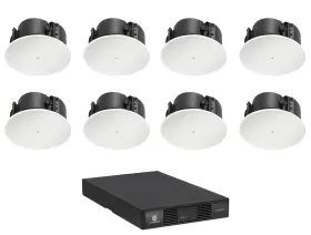 Ctd-2125 Jbl 424lp 8 Control 4 Inch Low Profile 70v Commercial Ceiling Speakers Crown Amp