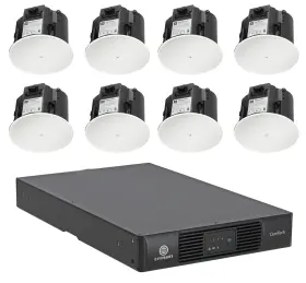 Ctd-4125 Jbl 426c/t 8 Control 6.5 Inch Commercial 70v Ceiling Speakers 4-ch. Crown Amplifier