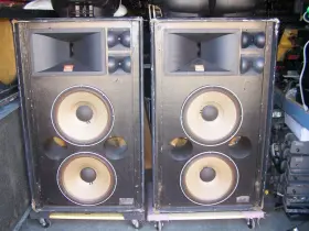 2-high Jbl 4873 Concert Series 3-way 2-15 Inch 1-2 Freq. Great Sounding Speakers
