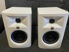 305p Jbl 691991013362 Mkii 5 Inch Powered Studio Monitor Pair - Super White Good Condition