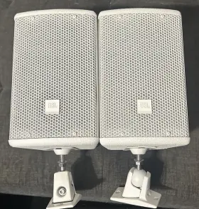 Ac15 Jbl Two White Ultra Compact 2-way Loudspeakers Used