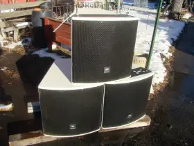 Al6115 Jbl Am4200 Lot Of 3 Professional Am4200/64 Pa Speakers With Subwoofer