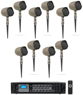 Rcs180-6 Jbl Jbl-gsf3-tn 10 Gsf3-tn 6.5 Inch Landscape Ground Stake/wall 70v Commercial Speakers Amp