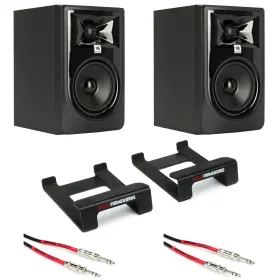 Lsr305mk2wdgbn Jbl 305p Mkii 5-inch Powered Studio Monitors With Desktop Speaker Wedge Stands
