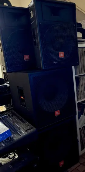 Mp418 Jbl M Pro Series System 2x Crown Amps Xls 2500 18 Inch Subs/15 2way Tops Cables