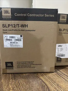 Jbl Pro 691991037856 Slp 12/t 3 Inch Sleek Low Profile Wall Speaker 70v White Pair