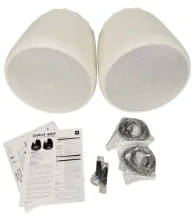 Jbl Pro 691991039324 2 Pc/1 Pair New Control 68hp White High Power 2-way Pendant Loud Speakers