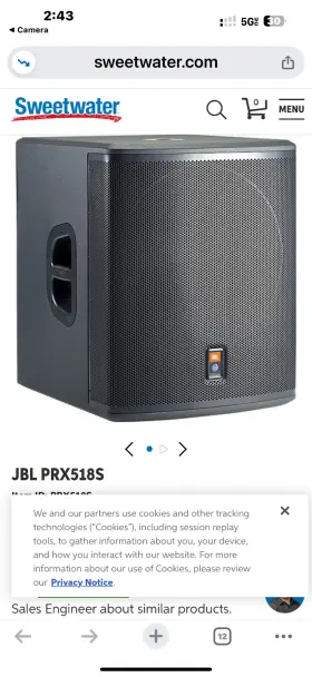 Prx518ssubwoofer Jbl Prx525speaker And