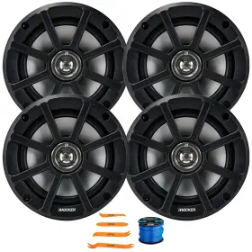 2-51psc652-50ft16g Kicker 4x Psc65 6.5 Inch 120w Weather-proof Speakers Speaker Wire Pry Tool Set