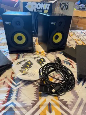 59107 Krk Rokit 5 Powered Studio Monitors. Lightly Used