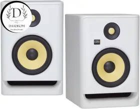 Krk 726084154483 2 Rokit Rp7 G4 7 Inch Bi Amped Studio Monitor Dsp Speakers White Noise Edition