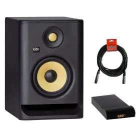 Krk 745150754945 Rokit 5 G4 2-way Active Studio Monitor With Isolation Pad Small And Xlr Cab