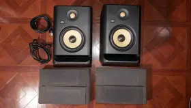 Rp5g4 Krk Solo-cast Rp5 Rokit 5 G4 Bi-amp Inch Powered Studio Monitor Pair Free Accessories