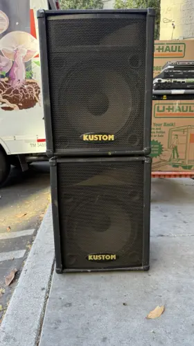 Ksc15 Kustom Dual Speaker Cabinet Set For Amplification